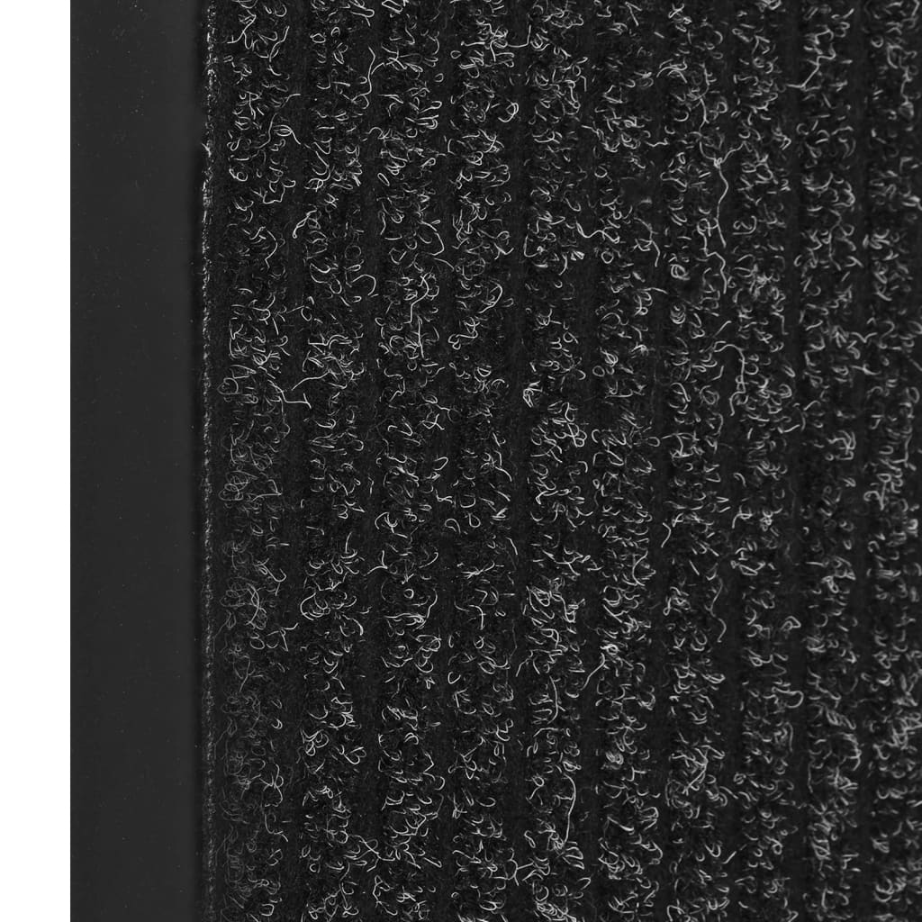 Deurmat 80x120 cm gestreept antraciet