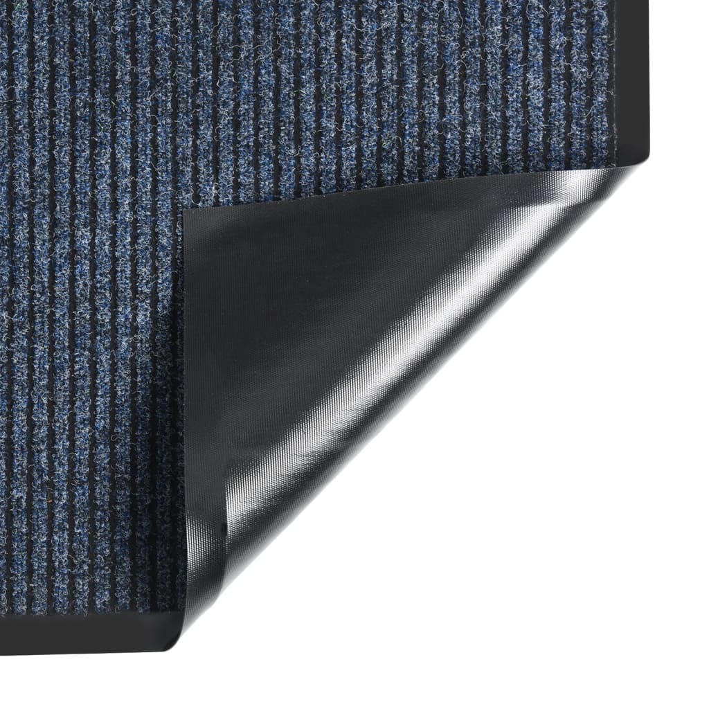 Deurmat 40x60 cm gestreept blauw