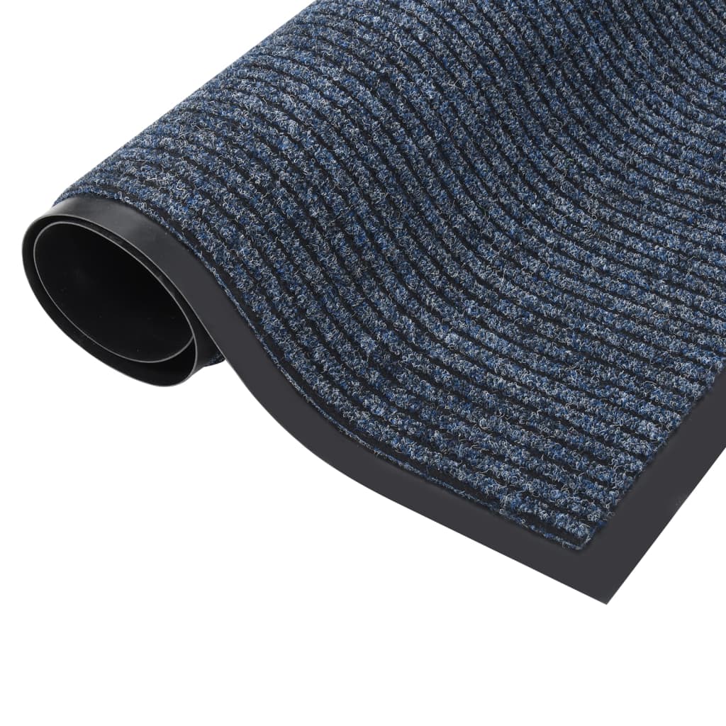 Deurmat 40x60 cm gestreept blauw