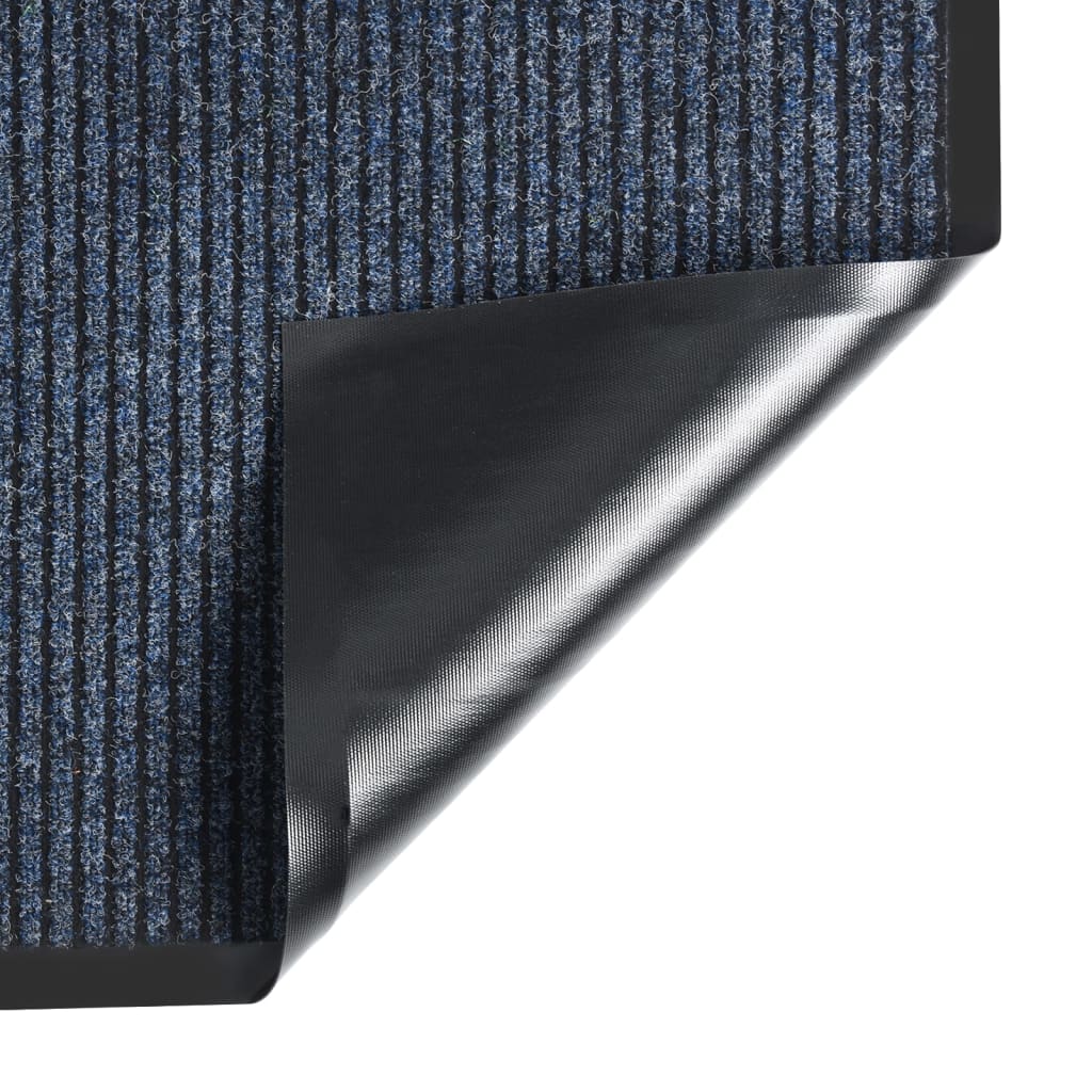 Deurmat 80x120 cm gestreept blauw