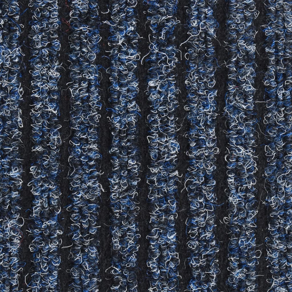 Deurmat 80x120 cm gestreept blauw