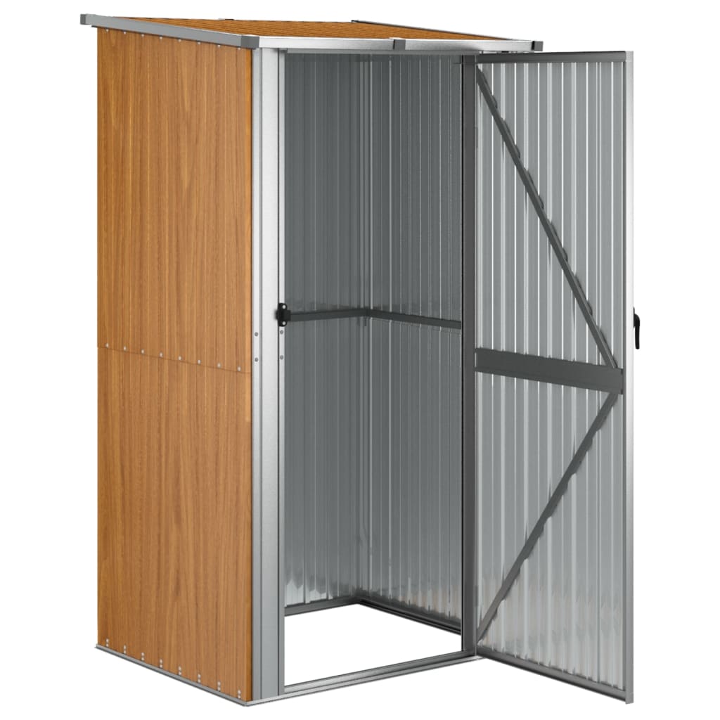 Tuinhuis Bruin 118,5x97x209,5 cm Gegalvaniseerd Staal