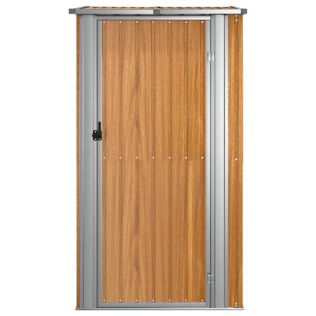 Tuinhuis Bruin 118,5x97x209,5 cm Gegalvaniseerd Staal