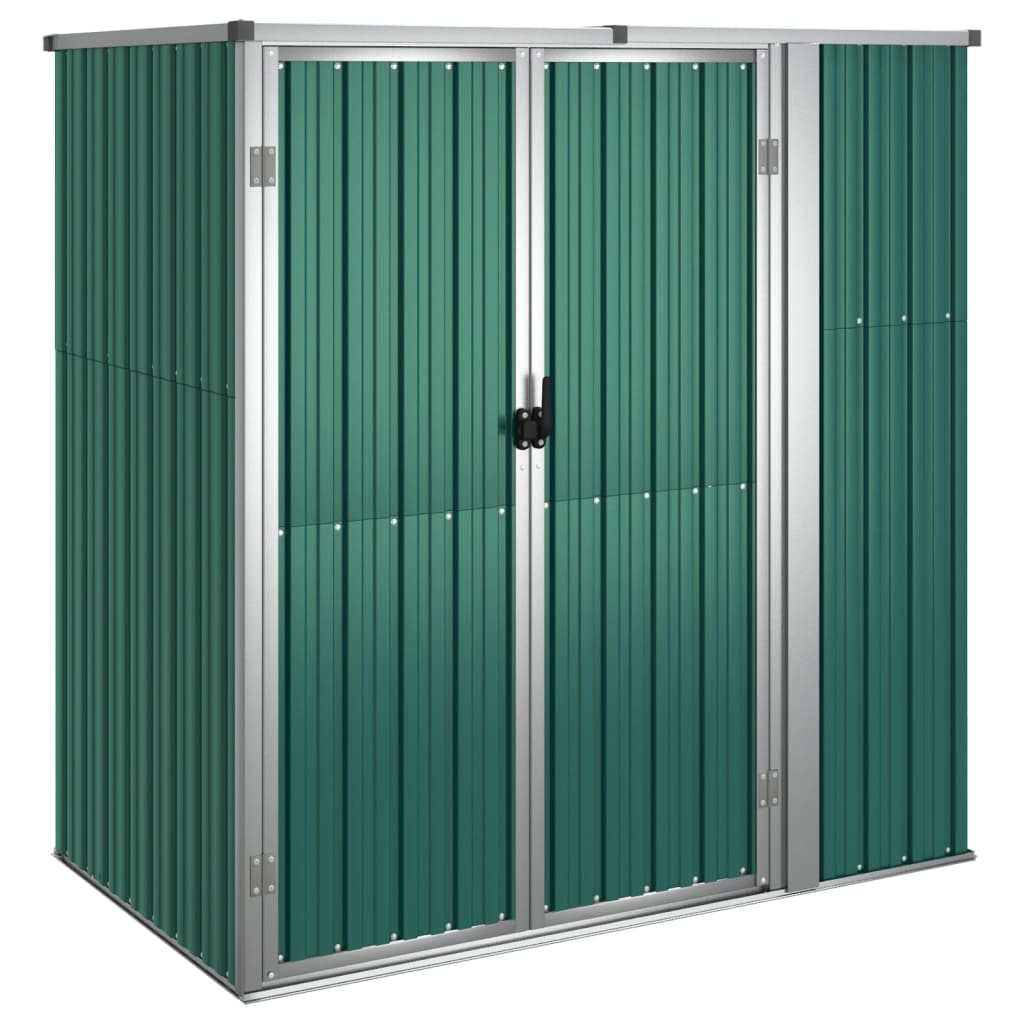Tuinschuur 161x89x161 cm gegalvaniseerd staal groen