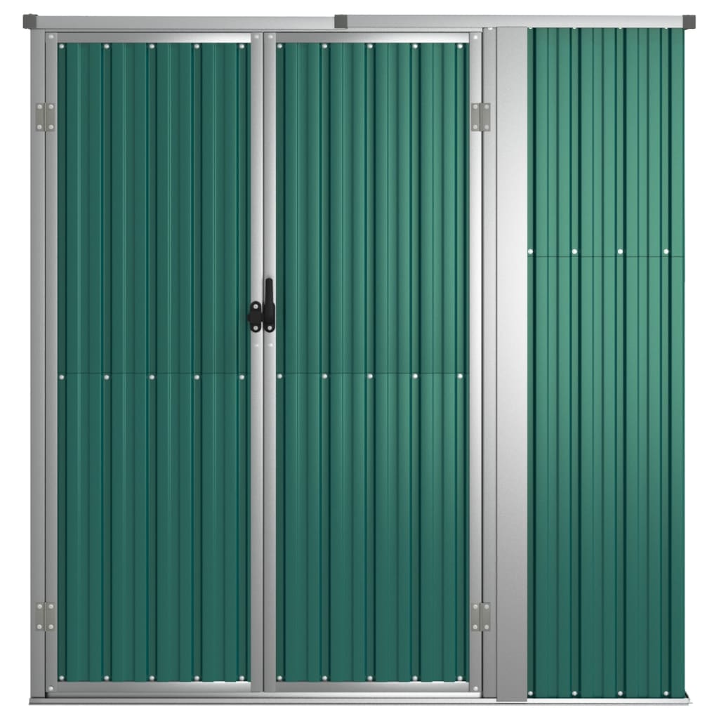 Tuinschuur 161x89x161 cm gegalvaniseerd staal groen