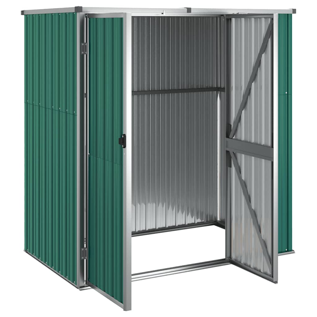 Tuinschuur 161x89x161 cm gegalvaniseerd staal groen