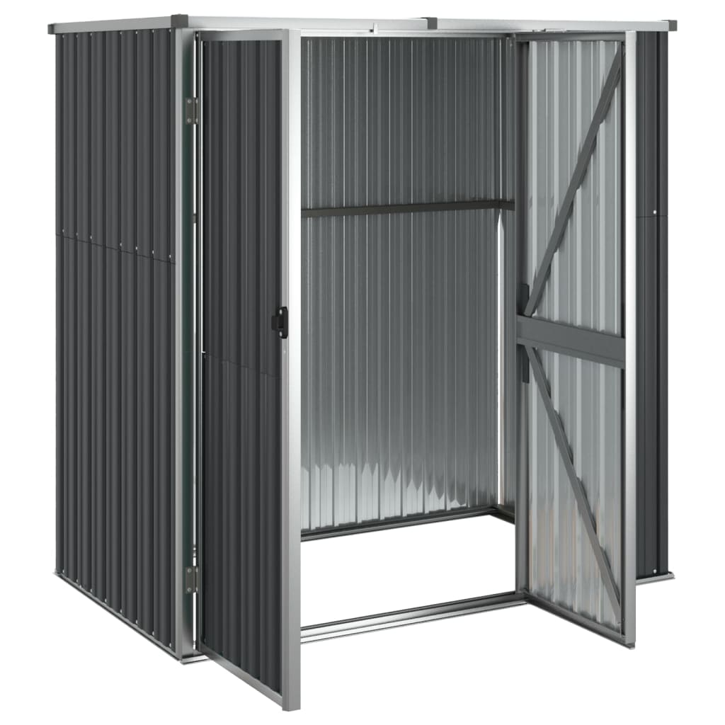 Tuinschuur 161x89x161 cm gegalvaniseerd staal antracietkleurig