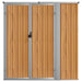 Tuinschuur 161x89x161 cm gegalvaniseerd staal bruin