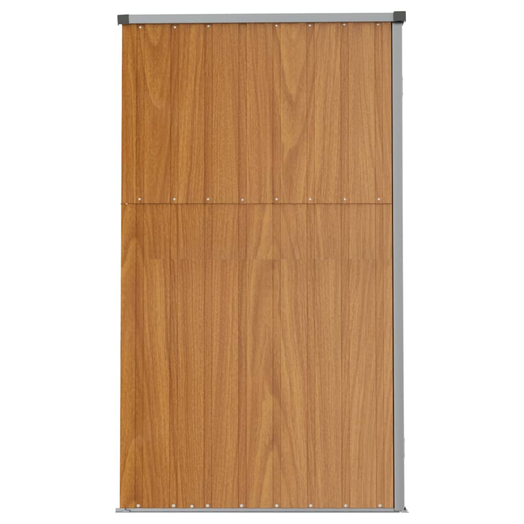 Tuinschuur 161x89x161 cm gegalvaniseerd staal bruin