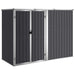 Tuinschuur 225x89x161 cm gegalvaniseerd staal antracietkleurig