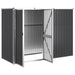 Tuinschuur 225x89x161 cm gegalvaniseerd staal antracietkleurig