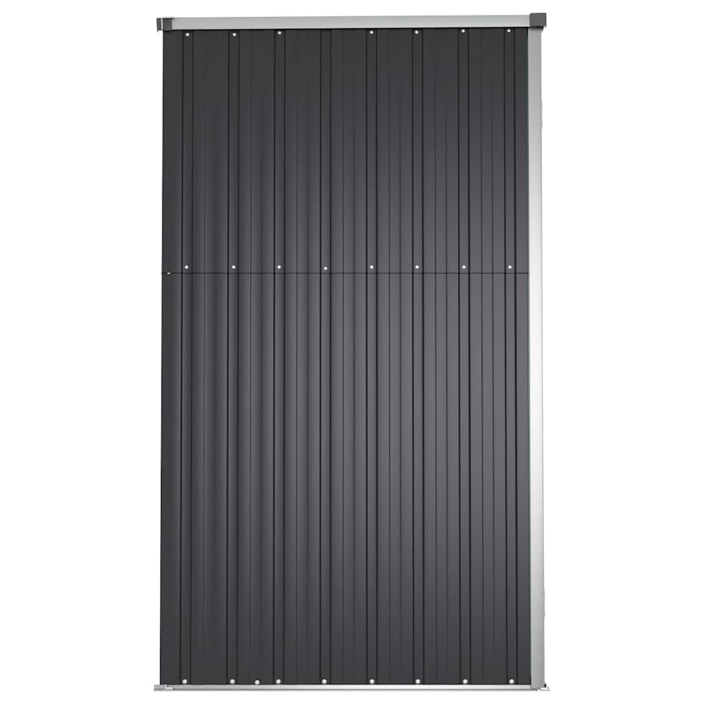 Tuinschuur 225x89x161 cm gegalvaniseerd staal antracietkleurig