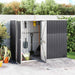 Tuinschuur 225x89x161 cm gegalvaniseerd staal antracietkleurig