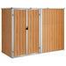 Tuinschuur 225x89x161 cm gegalvaniseerd staal bruin