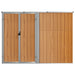 Tuinschuur 225x89x161 cm gegalvaniseerd staal bruin