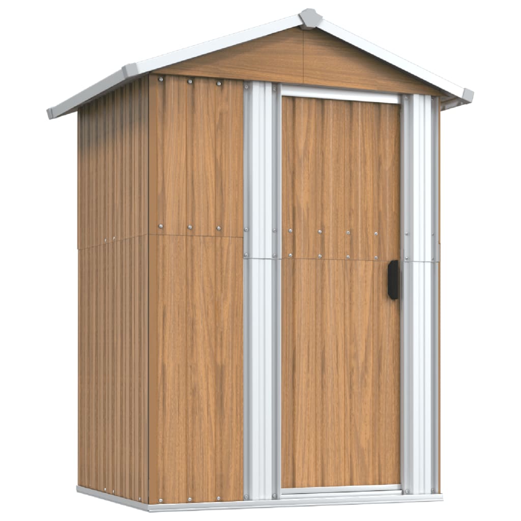 Tuinhuis Bruin 126x97,5x177 cm Gegalvaniseerd Staal