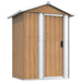 Tuinhuis Bruin 126x97,5x177 cm Gegalvaniseerd Staal