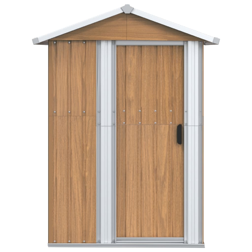 Tuinhuis Bruin 126x97,5x177 cm Gegalvaniseerd Staal