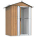 Tuinhuis Bruin 126x97,5x177 cm Gegalvaniseerd Staal
