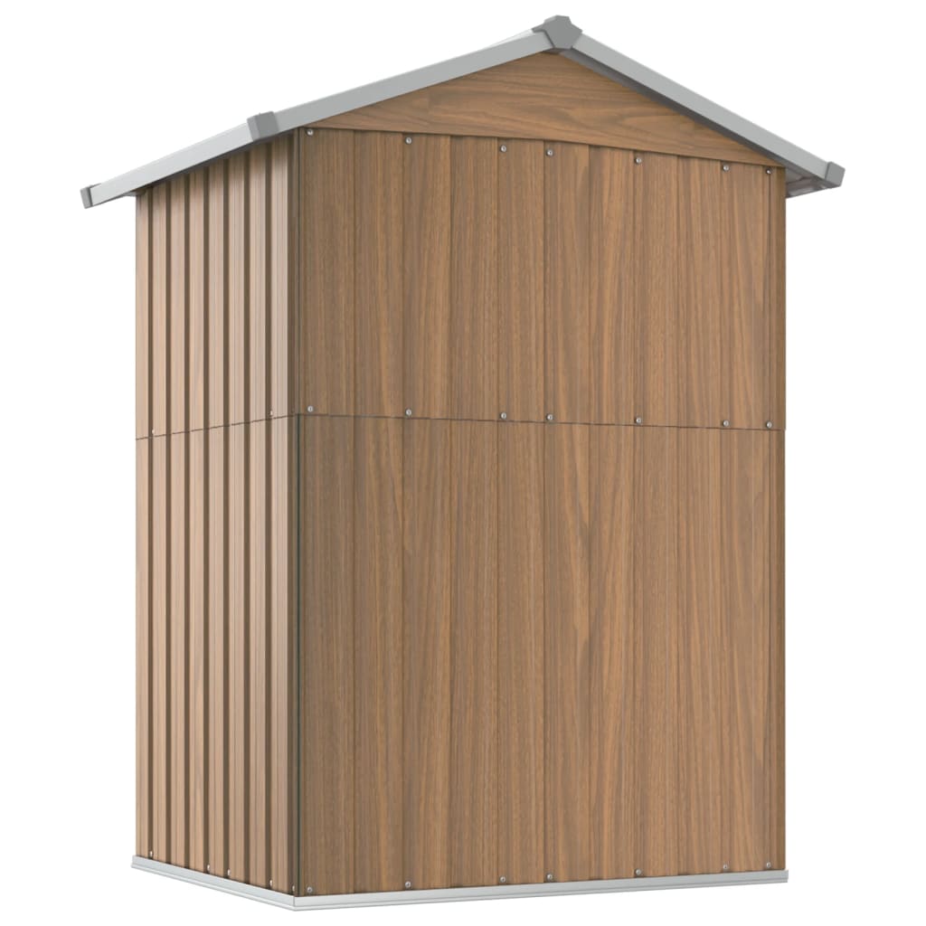 Tuinhuis Bruin 126x97,5x177 cm Gegalvaniseerd Staal