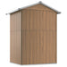 Tuinhuis Bruin 126x97,5x177 cm Gegalvaniseerd Staal