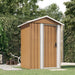 Tuinhuis Bruin 126x97,5x177 cm Gegalvaniseerd Staal