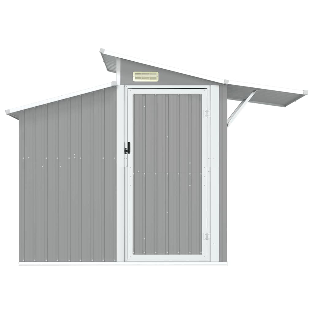 Tuinschuur 270x130x208,5 cm gegalvaniseerd staal grijs
