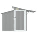 Tuinschuur 270x130x208,5 cm gegalvaniseerd staal grijs