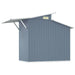 Tuinschuur 270x130x208,5 cm gegalvaniseerd staal grijs