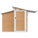 Tuinschuur 270x130x208,5 cm gegalvaniseerd staal bruin