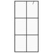 Inloopdouchewand 80x195 cm ESG-glas transparant en zwart