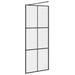 Inloopdouchewand 80x195 cm ESG-glas transparant en zwart