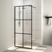 Inloopdouchewand 80x195 cm ESG-glas transparant en zwart