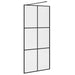 Inloopdouchewand 90x195 cm ESG-glas transparant en zwart