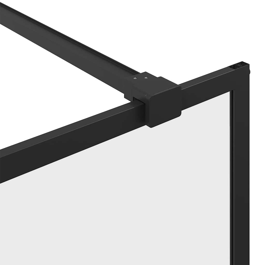 Inloopdouchewand 90x195 cm ESG-glas transparant en zwart