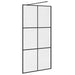 Inloopdouchewand 100x195 cm ESG-glas transparant en zwart