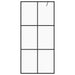 Inloopdouchewand 115x195 cm ESG-glas transparant en zwart