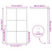Inloopdouchewand 115x195 cm ESG-glas transparant en zwart