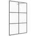 Inloopdouchewand 140x195 cm ESG-glas transparant en zwart