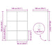 Inloopdouchewand 140x195 cm ESG-glas transparant en zwart