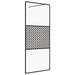 Inloopdouchewand 80x195 cm ESG-glas transparant en zwart