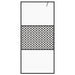 Inloopdouchewand 80x195 cm ESG-glas transparant en zwart