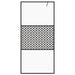 Inloopdouchewand 90x195 cm ESG-glas transparant en zwart