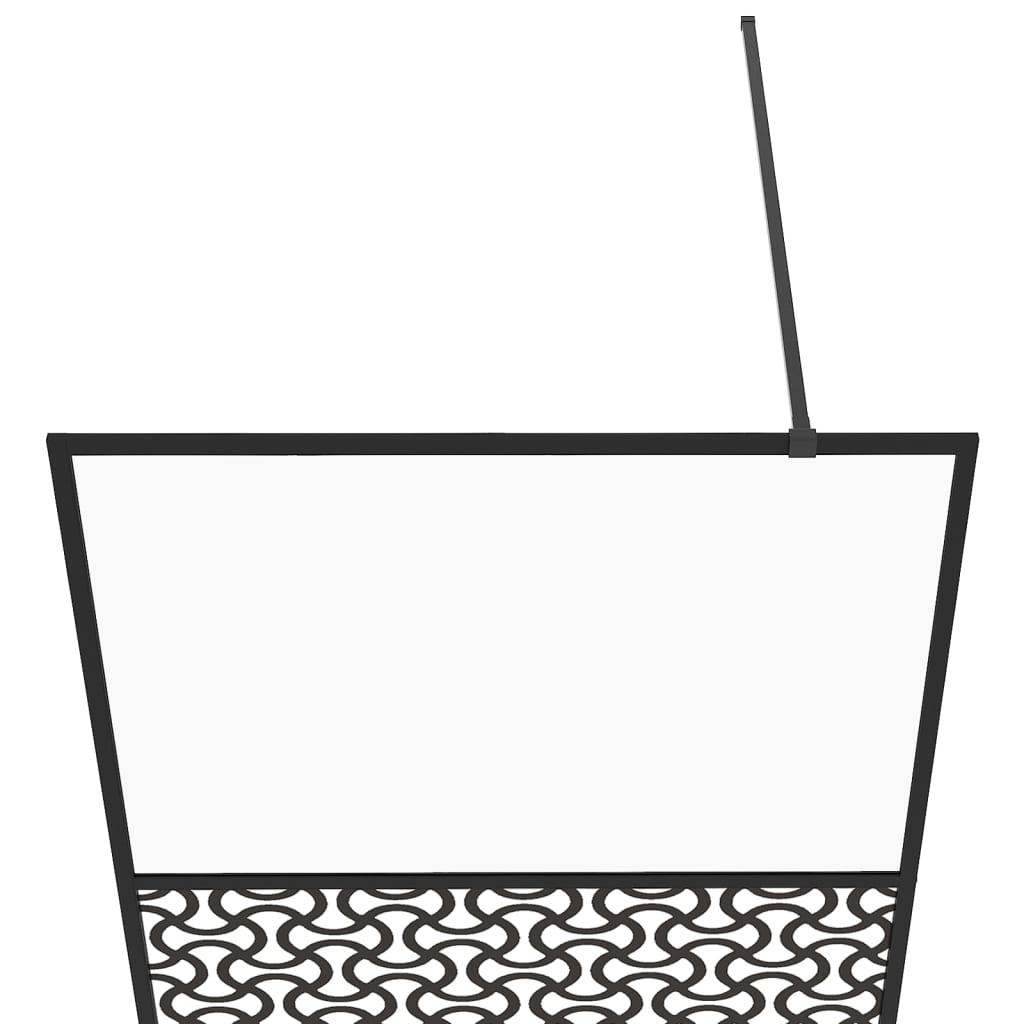 Inloopdouchewand 90x195 cm ESG-glas transparant en zwart