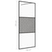 Inloopdouchewand 90x195 cm ESG-glas transparant en zwart
