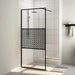 Inloopdouchewand 90x195 cm ESG-glas transparant en zwart