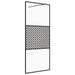 Inloopdouchewand 100x195 cm ESG-glas transparant en zwart