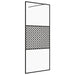 Inloopdouchewand 115x195 cm ESG-glas transparant en zwart