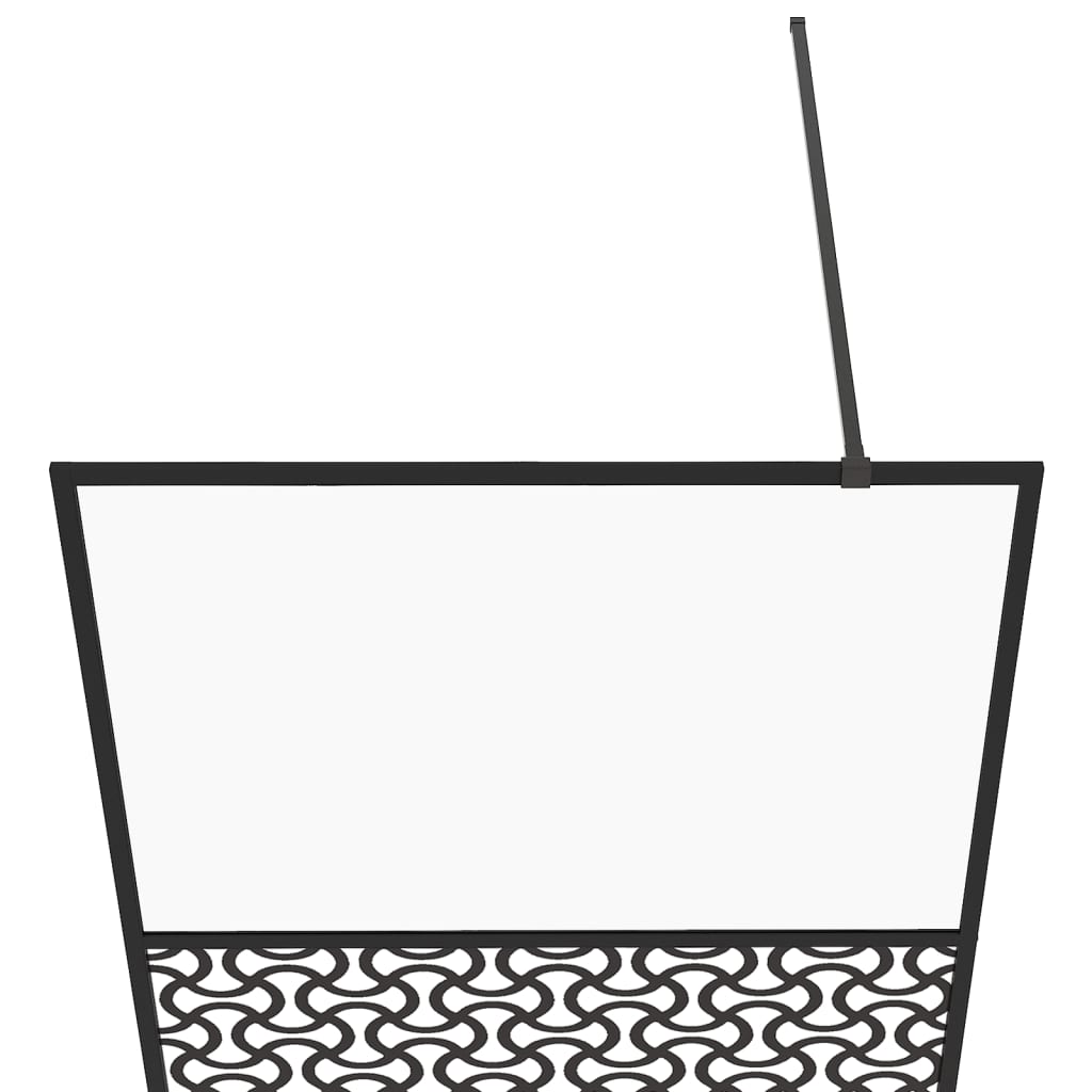 Inloopdouchewand 115x195 cm ESG-glas transparant en zwart