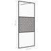 Inloopdouchewand 115x195 cm ESG-glas transparant en zwart